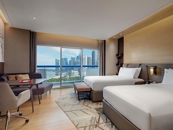 Executive Marina Bay, 2 Doubles, L65 Lounge Access, High Floor, Balcony, Marina Bay View
