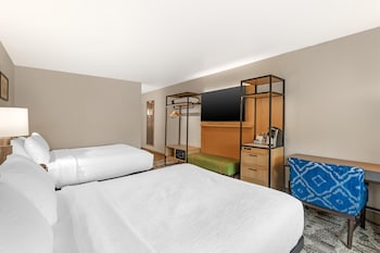 Standard Room, 2 Queen Beds, Non Smoking, Refrigerator & Microwave