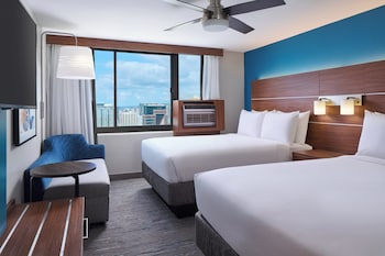 Standard Room, 2 Queen Beds, Partial Ocean View