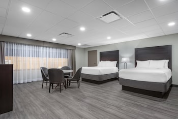 Standard Room, 2 Queen Beds, Refrigerator, Pool View (Walk-in Shower;Larger Room)