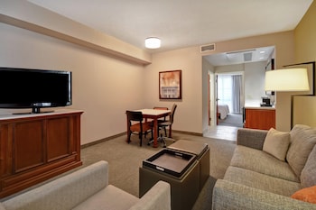 Suite, 1 King Bed with Sofa bed, Microwave, Corner